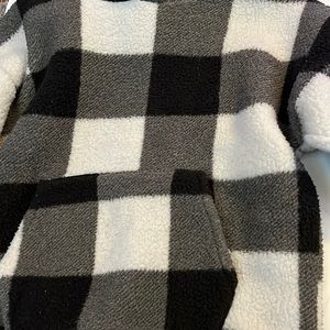 fuzzy flannel hoodie